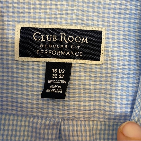 Club Room Gingham Long Sleeve Button Down Shirt - Picture 2 of 11